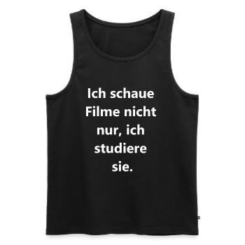 Études cinématographiques - Débardeur bio Premium Homme - noir - Devant - AI Model Male 178 light (178cm)