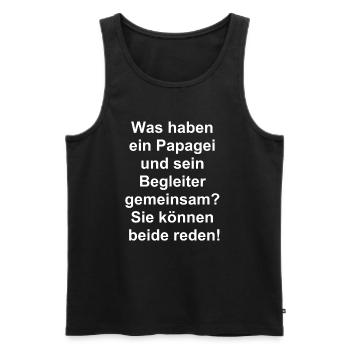 Funny gift for language geniuses - Men's Premium Organic Tank Top - black - Front - Michal (187cm)