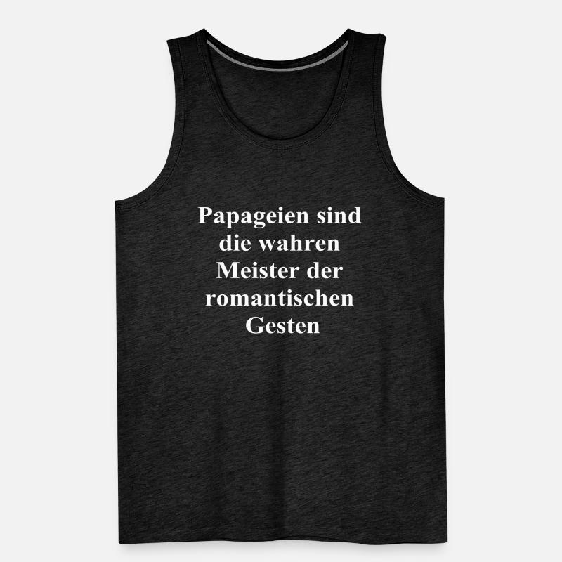 Romantisches Papageien Geschenk Männer Premium Bio Tank Top