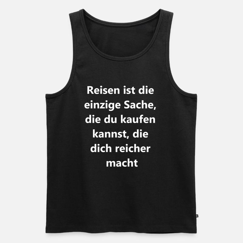 Abenteuer Geschenk - Männer Premium Bio Tank Top - Schwarz