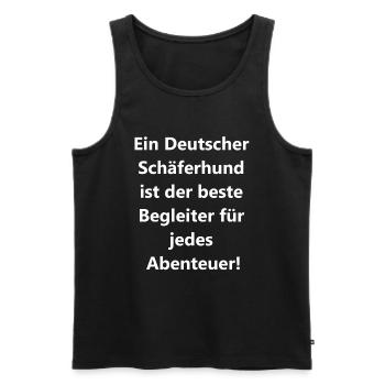 Dog Adventure Gift - Men's Premium Organic Tank Top - black - Front - Michal (187cm)