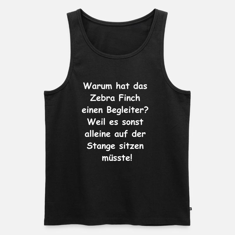 Zebra Finch Geschenk - Männer Premium Bio Tank Top - Schwarz