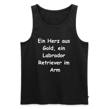 Heartfelt gift for dog owners - Men's Premium Organic Tank Top - black - Front - AI Model Male 178 light (178cm)