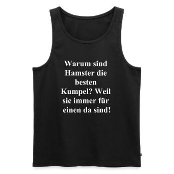 Dankbarkeitsgeschenk für den besten Kumpel - Männer Premium Bio Tank Top - Schwarz - Vorne - Michal (187cm)