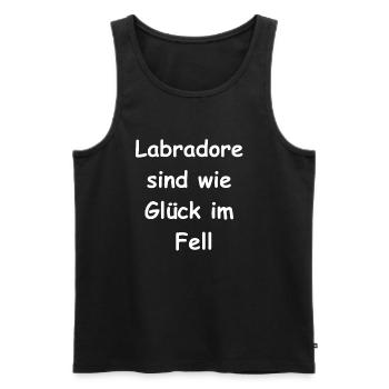 Glückspfote - Männer Premium Bio Tank Top - Schwarz - Vorne - Michal (187cm)