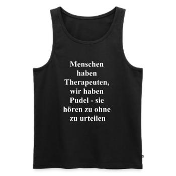 Gift for dog owners - Men's Premium Organic Tank Top - black - Front - Michal (187cm)