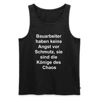 Chaos King Gift - Men's Premium Organic Tank Top - black - Front - Michal (187cm)