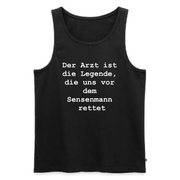 Gift for the Lifesaver - Men's Premium Organic Tank Top - black - Front - Michal (187cm)