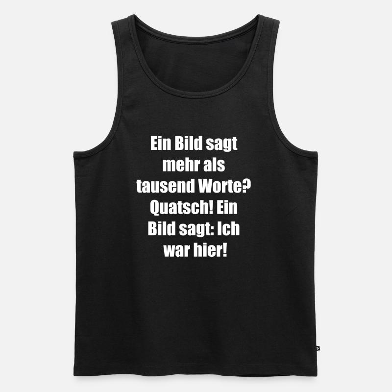 Foto-Geschenkidee - Männer Premium Bio Tank Top - Schwarz