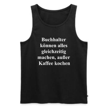 Geschenk für den fleißigen Buchhalter - Männer Premium Bio Tank Top - Schwarz - Vorne - Michal (187cm)