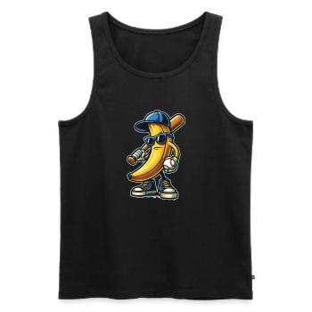 Skurril Zu Deinem Stil Let's Go Bananen - Männer Premium Bio Tank Top - Schwarz - Vorne - AI Model Male 178 light (178cm)
