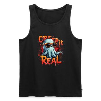 Halloween Boo Creep It Real - Men's Premium Organic Tank Top - black - Front - Michal (187cm)
