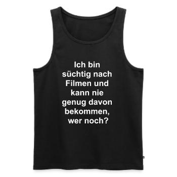 Le cadeau pour tous les cinéphiles - Débardeur bio Premium Homme - noir - Devant - Michal (187cm)