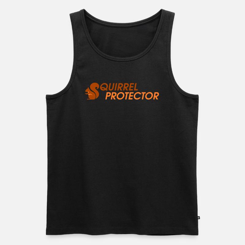 Squirrel Protector - Männer Premium Bio Tank Top - Schwarz