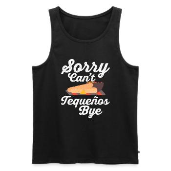 I'm sorry. Can't. Tequeños. On - Men's Premium Organic Tank Top - black - Front - Michal (187cm)