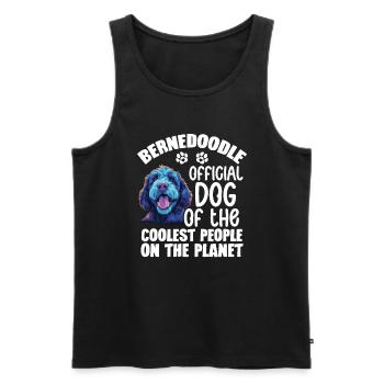 Bernedoodle, chien officiel des plus cool - Débardeur bio Premium Homme - noir - Devant - Michal (187cm)