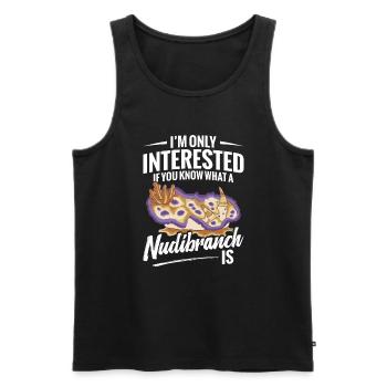 Mich Interessiert Nur, Ob Sie Wissen, Was Eine - Männer Premium Bio Tank Top - Schwarz - Vorne - AI Model Male 178 light (178cm)