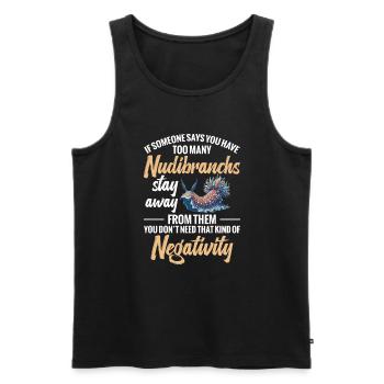 Wenn Jemand Sagt, Dass Sie Zu Viele Nacktschnecken - Männer Premium Bio Tank Top - Schwarz - Vorne - AI Model Male 178 light (178cm)
