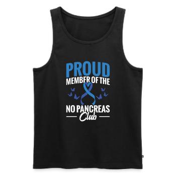 Proud member of the No Pancreas Club - Men's Premium Organic Tank Top - black - Front - Michal (187cm)