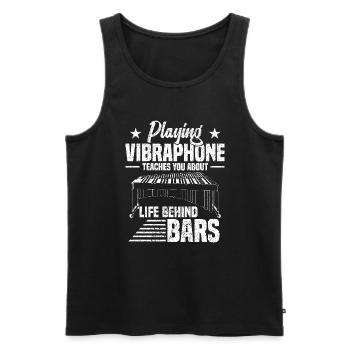 If you play vibraphone, learn more about - Men's Premium Organic Tank Top - black - Front - Michal (187cm)