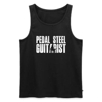Je ne recommande pas d’utiliser ma guitare pedal steel - Débardeur bio Premium Homme - noir - Devant - AI Model Male 178 light (178cm)