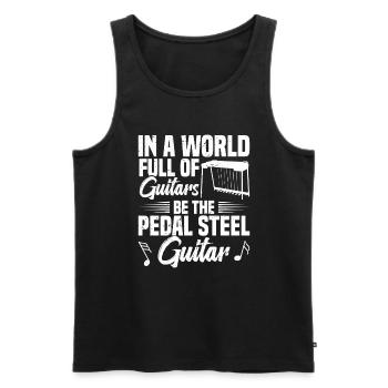 In a world full of guitars -bee the gui - Men's Premium Organic Tank Top - black - Front - Michal (187cm)