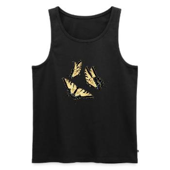 Les machaons tigrés sont les meilleurs pour les filles - Débardeur bio Premium Homme - noir - Devant - Michal (187cm)
