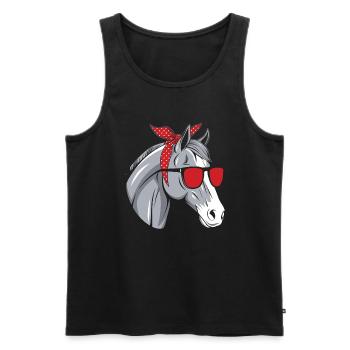Ich Liebe Meinen Percheron An Die Scheune Und - Männer Premium Bio Tank Top - Schwarz - Vorne - Michal (187cm)