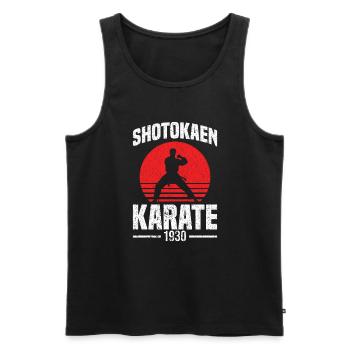 Shotokan Karate 1930 - Männer Premium Bio Tank Top - Schwarz - Vorne - AI Model Male 178 light (178cm)
