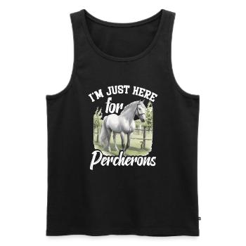 I'm only here for Percherons - Men's Premium Organic Tank Top - black - Front - Michal (187cm)