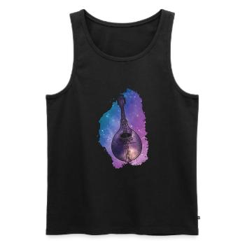 Mandoline, Weil Normale Gitarren Langweilig Sind - Männer Premium Bio Tank Top - Schwarz - Vorne - Michal (187cm)