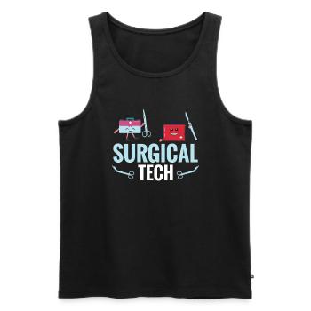 Chirurgische Technologie Ich Bringe Viel Auf Den - Männer Premium Bio Tank Top - Schwarz - Vorne - Michal (187cm)