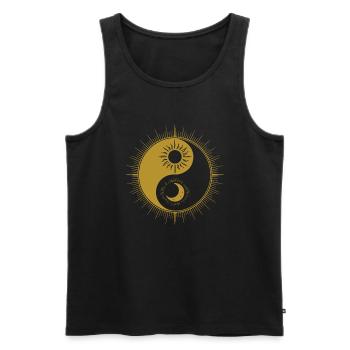 Catch Song Flower Losing Go And Deep - Men's Premium Organic Tank Top - black - Front - AI Model Male 178 light (178cm)