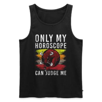 Taurus Planet Astro - Men's Premium Organic Tank Top - black - Front - Michal (187cm)