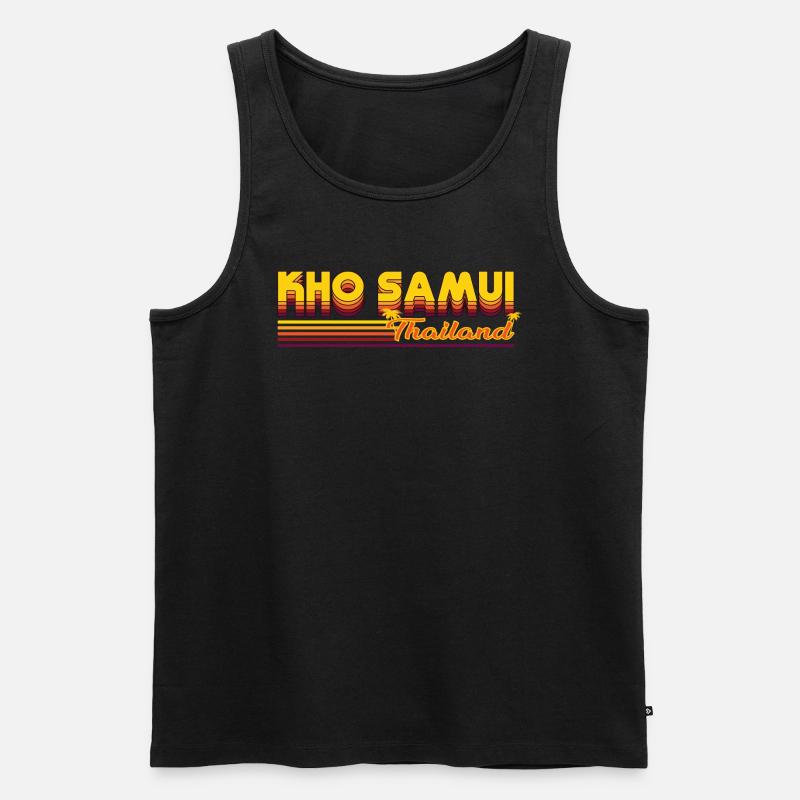 Ko Samui - Inselparadies im Design - Männer Premium Bio Tank Top - Schwarz