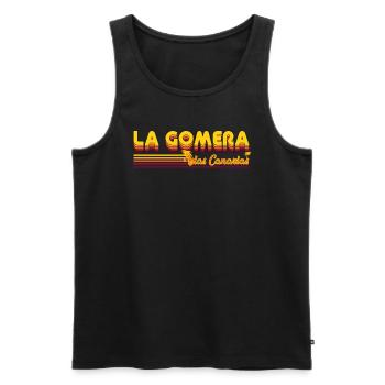 Alegranza Canary Island Design - Men's Premium Organic Tank Top - black - Front - Michal (187cm)