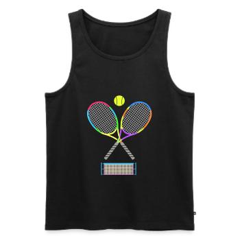 Tennis rackets and ball - gift idea - Men's Premium Organic Tank Top - black - Front - Michal (187cm)