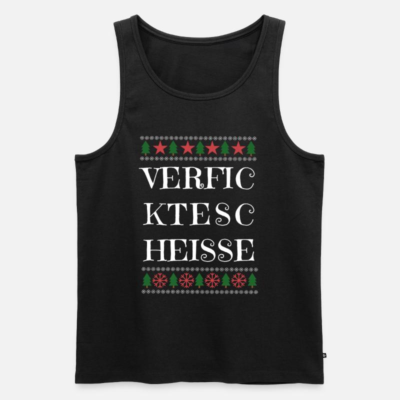 Verfickte scheiße Weinachten - Männer Premium Bio Tank Top - Schwarz