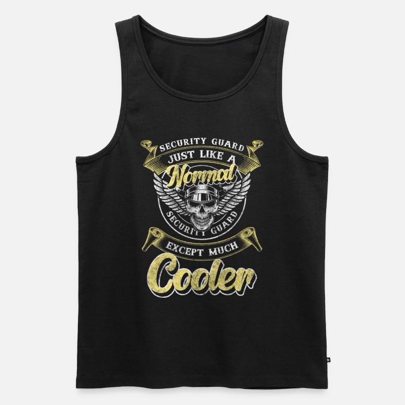 Security Schutz Arbeit Nachtschicht - Männer Premium Bio Tank Top - Schwarz