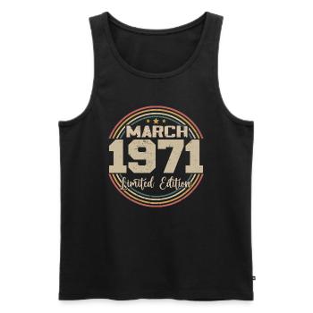 Awesome seit März 1934 Geburtstag 1934 Geschenk - Männer Premium Bio Tank Top - Schwarz - Vorne - Michal (187cm)