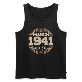 Génial Depuis Mars 1941 Anniversaire 1941 Cadeau - Débardeur bio Premium Homme - noir - Devant - Michal (187cm)