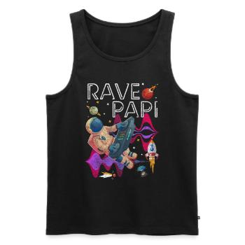 Rave Disco - Männer Premium Bio Tank Top - Schwarz - Vorne - Michal (187cm)