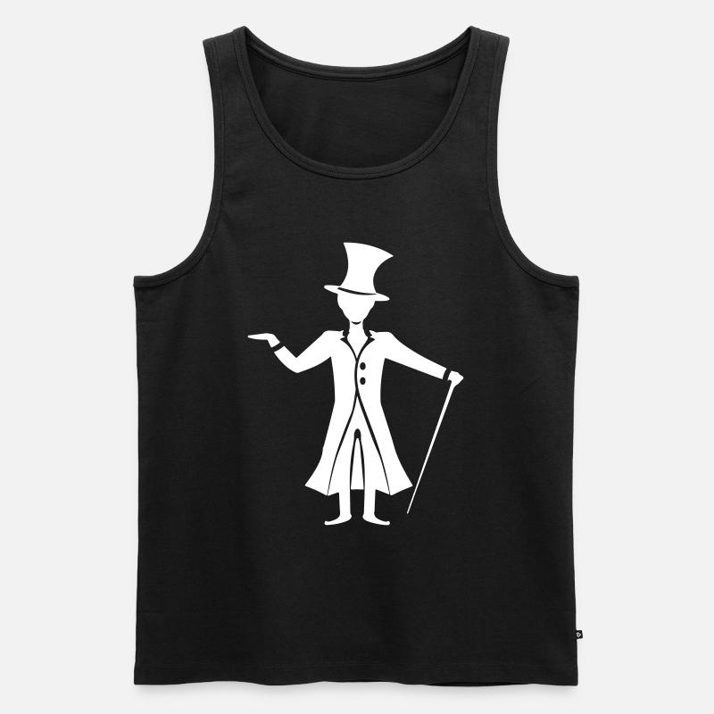 Magier Zauberer - Männer Premium Bio Tank Top - Schwarz