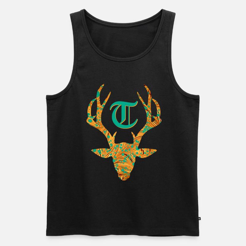 hirsch e 95 t - Men's Premium Organic Tank Top - black
