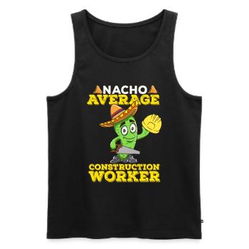 Cinco De Mayo construction worker - Men's Premium Organic Tank Top - black - Front - Michal (187cm)
