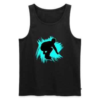 snowboarder - Männer Premium Bio Tank Top - Schwarz - Vorne - Michal (187cm)