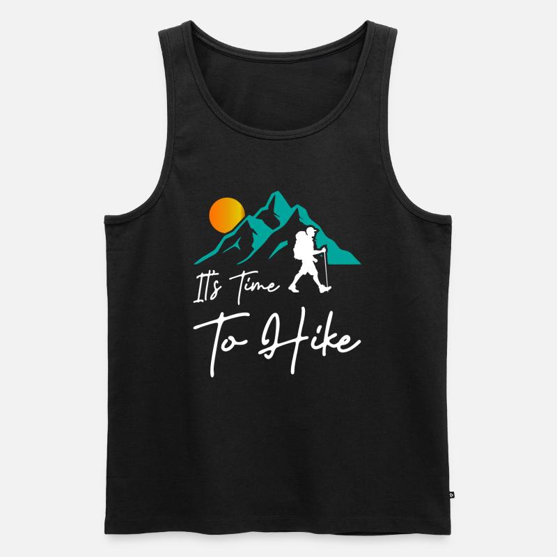Its Time To Hike - Männer Premium Bio Tank Top - Schwarz