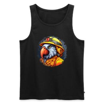 Parrot Fire Brigade - Men's Premium Organic Tank Top - black - Front - Michal (187cm)