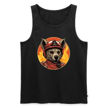 Fire Brigade Hyena - Men's Premium Organic Tank Top - black - Front - Michal (187cm)