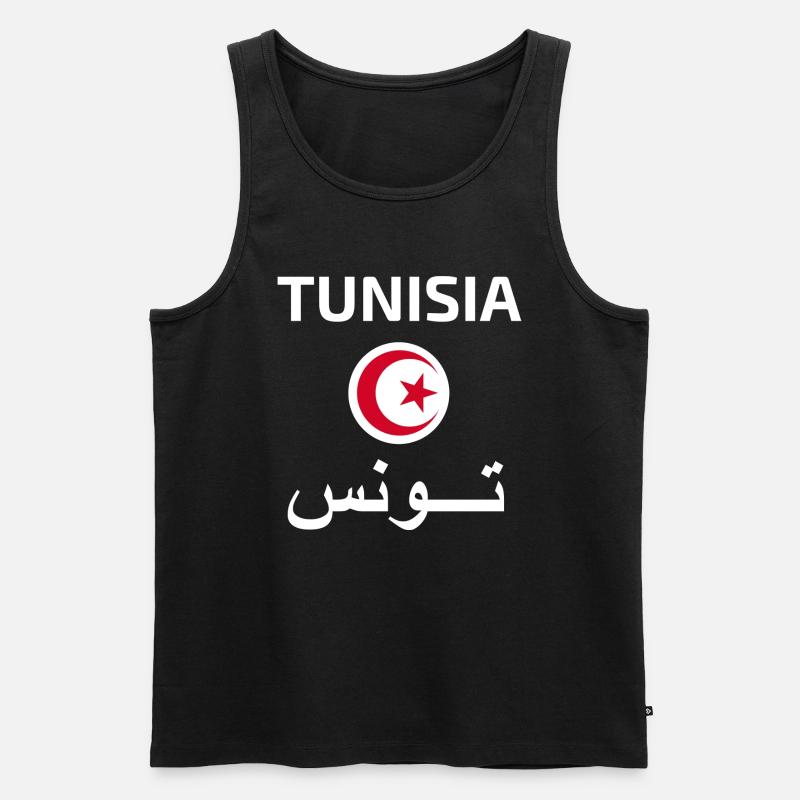 tunesien - Männer Premium Bio Tank Top - Schwarz